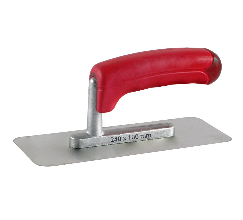 Hochwertige venezianische Glättekelle rostfrei mit Softgriff 240 x 100 mm für Mikrozement SD