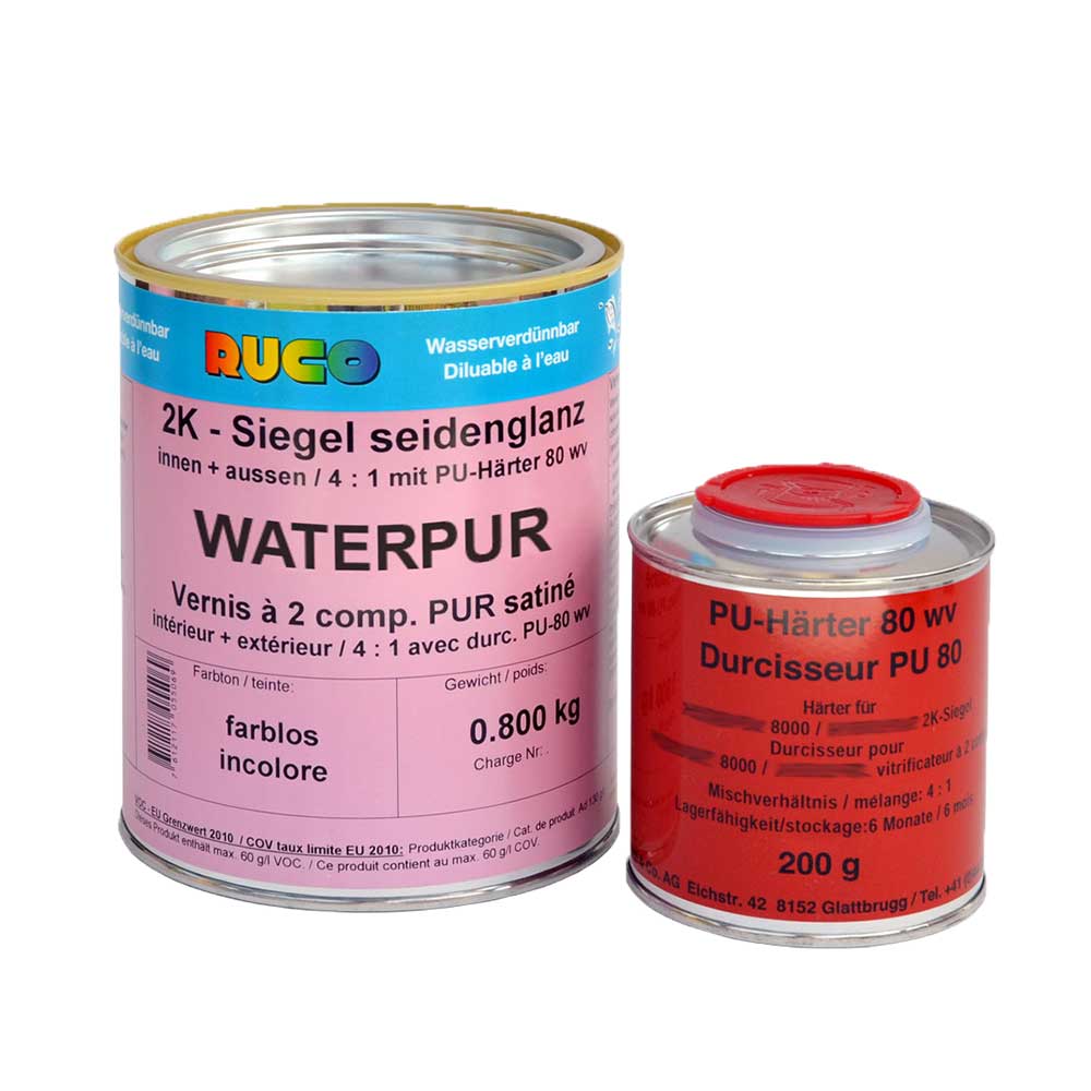 WATERPUR 2K PU-Siegel Seidenglanz auf Wasserbasis für ca. 7,5m²