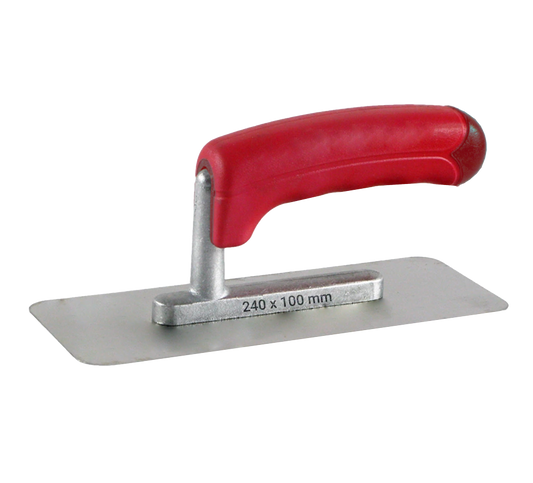 Hochwertige venezianische Glättekelle rostfrei mit Softgriff 240 x 100 mm für Mikrozement SD